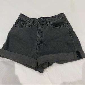 Black BDG high rise mom fit jean shorts